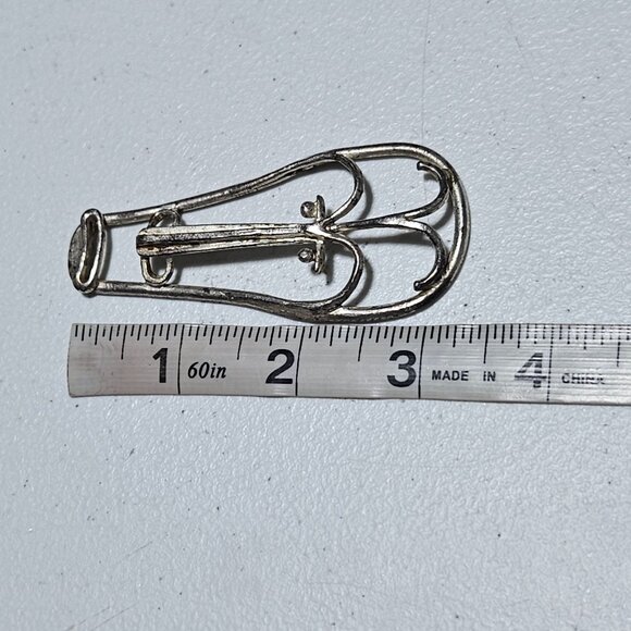 Vintage Silver Toned Metal Pendant Art Deco Abstract DIY Fashion Jewelry Women - Picture 3 of 3